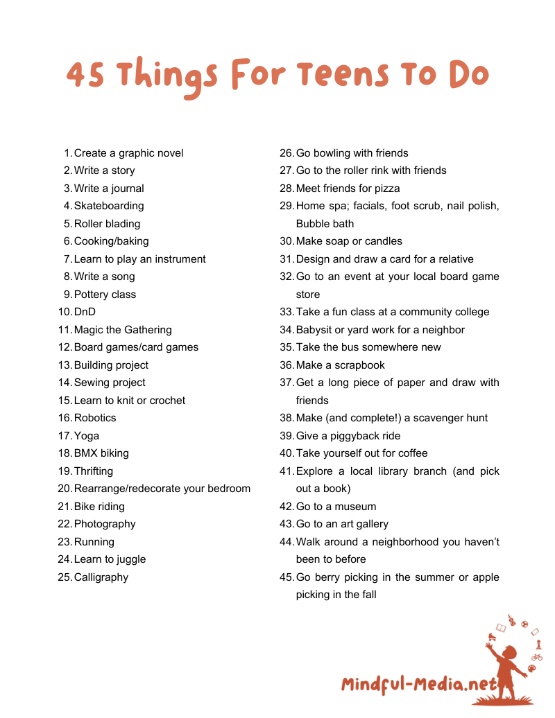 45 Things For Teens To Do