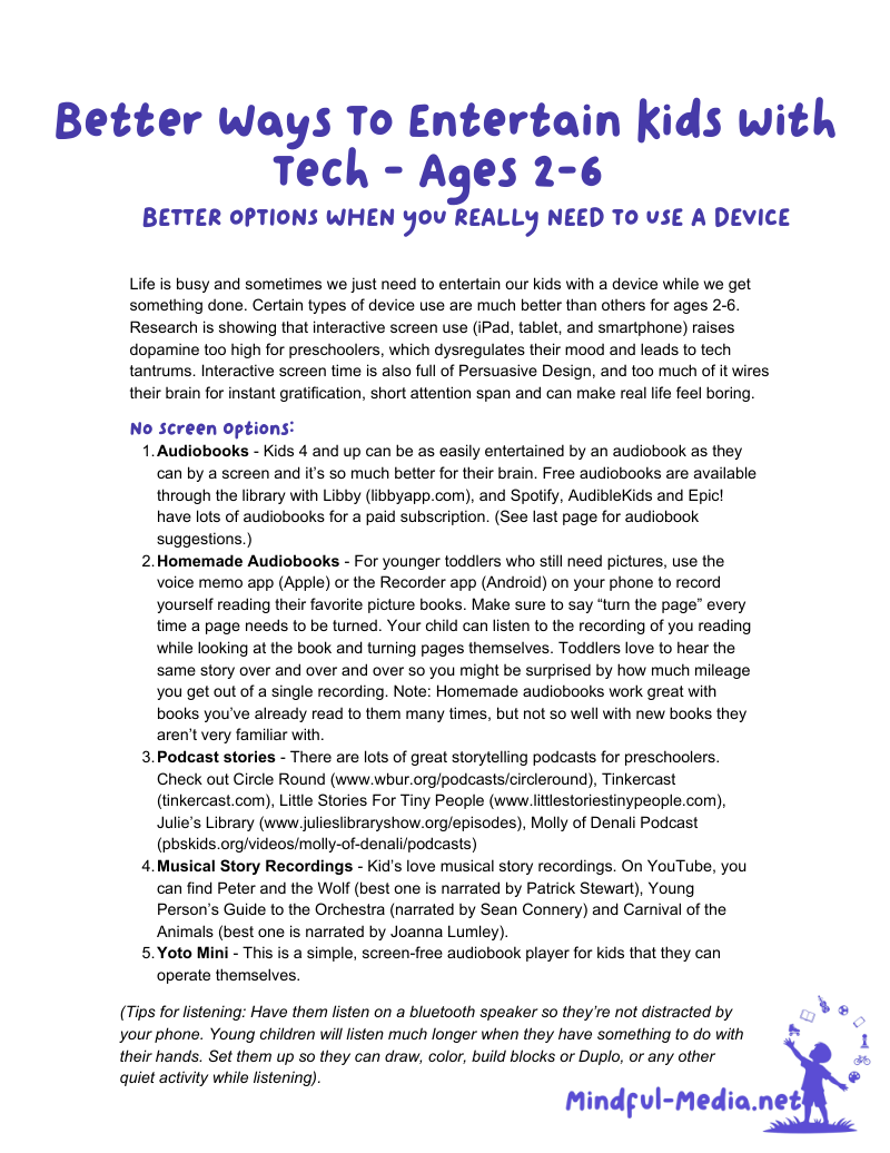 Better Ways To Entertain Kids With Tech (Ages 2-6)