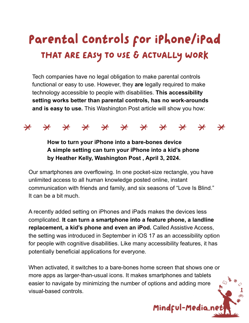 Parental Controls For iPhone/iPad