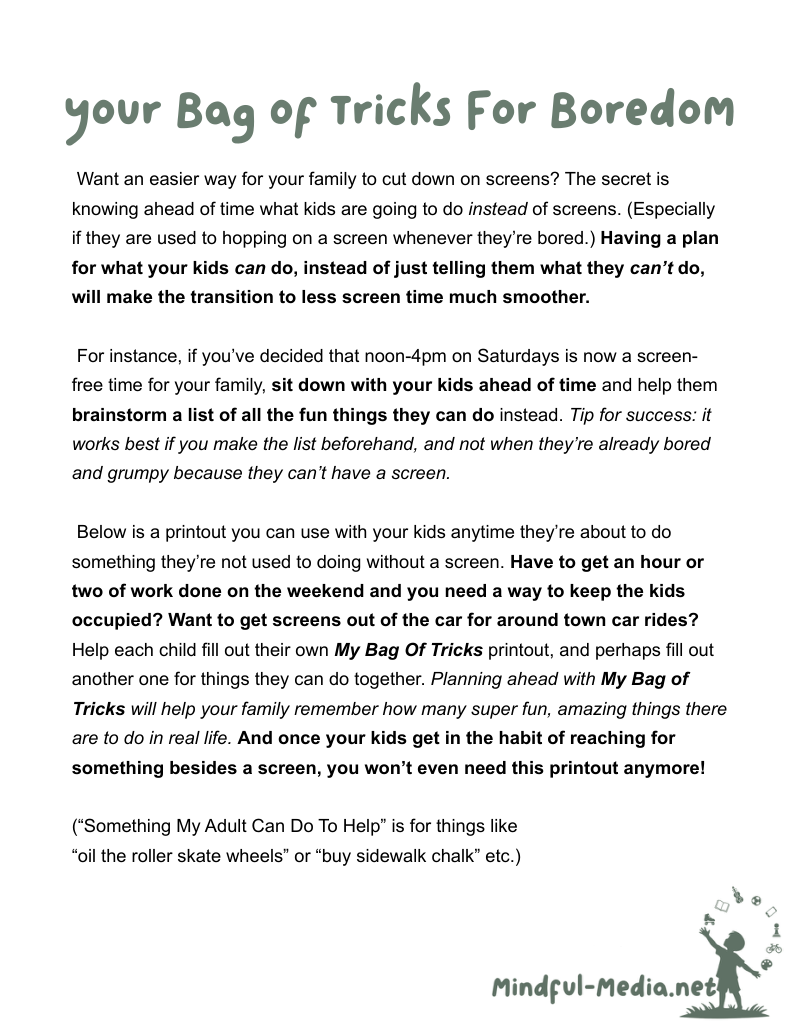 Your Bag Of Tricks For Boredom